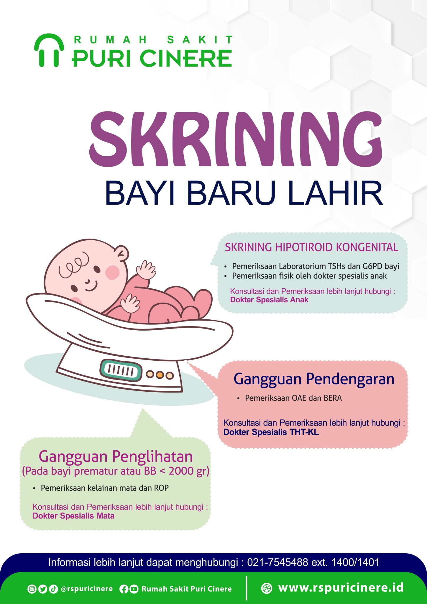 Screening Bayi Baru Lahir – Rumah Sakit Puri Cinere